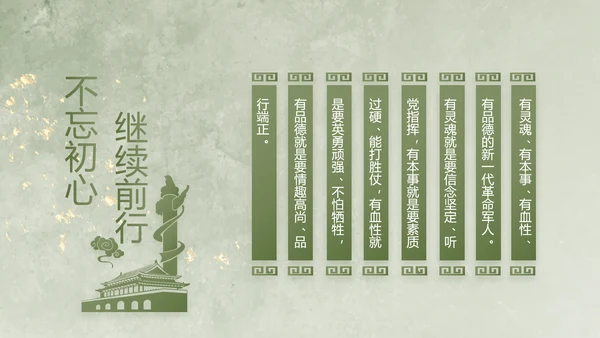 欢送退伍老兵八一部队教育演讲PPT