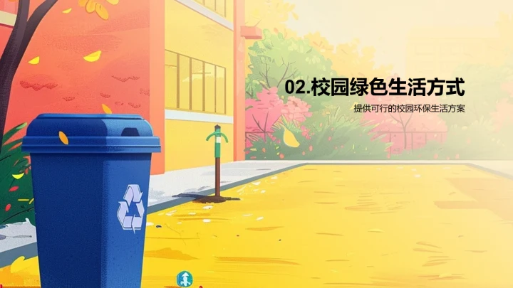 实践绿色生活PPT模板