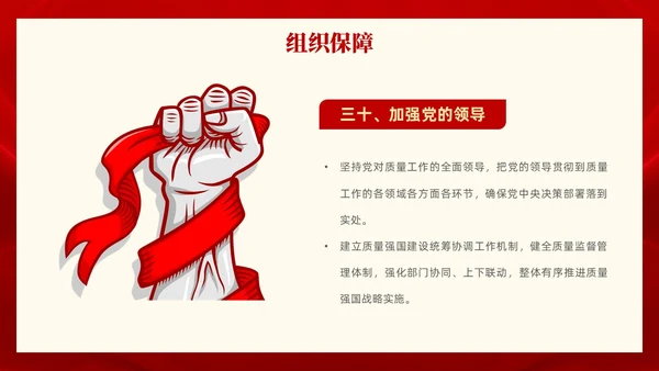 红色党政风全面解读质量强国建设纲要PPT模板