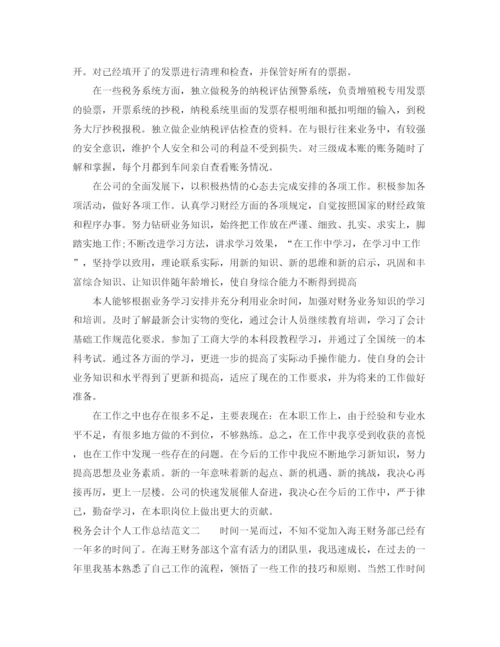 精编之税务会计个人工作总结范文.docx