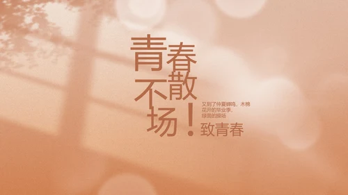 致青春毕业季青春毕业纪念册PPT