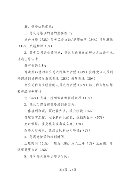 培训调查问卷分析报告.docx