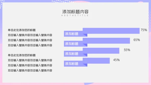 蓝粉渐变唯美商务工作汇报通用PPT模板
