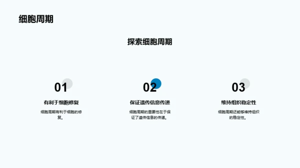 蓝色细胞结构和功能介绍PPT模板