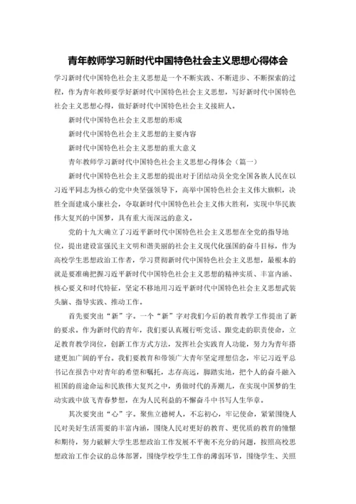 青年教师学习新时代中国特色社会主义思想心得体会.docx