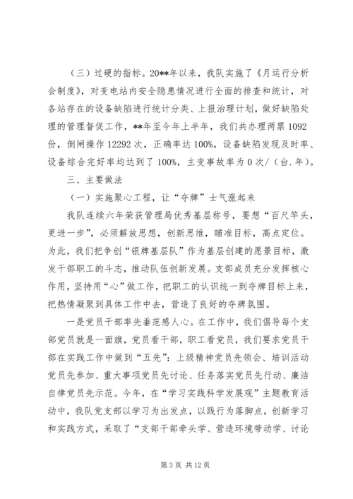 供电公司银牌基层运行队申报材料.docx
