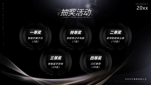 黑金质感风公司年终表彰大会