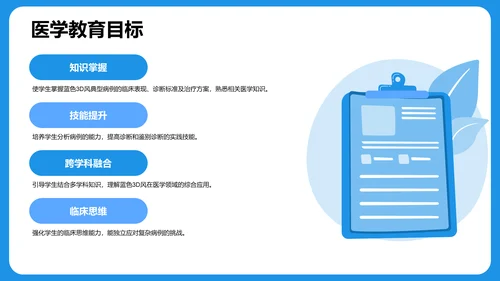 蓝色3D风典型病例讨论PPT