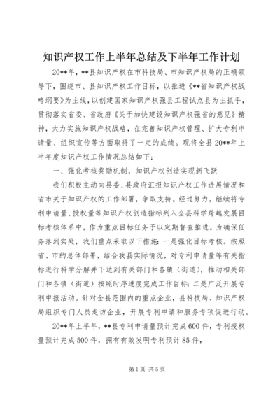 知识产权工作上半年总结及下半年工作计划.docx