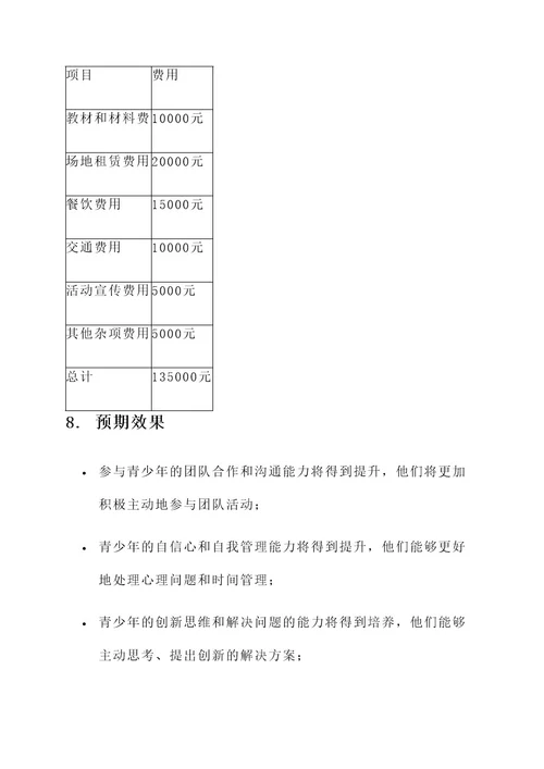 青浦拓展训练营策划书