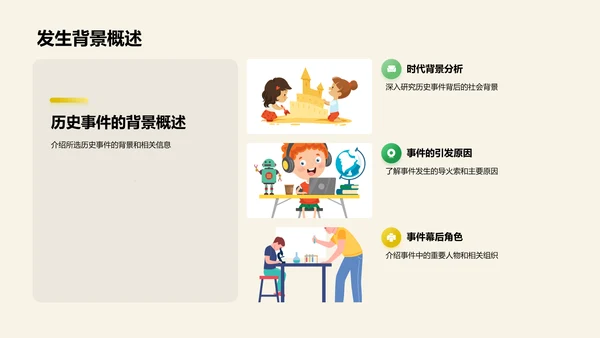历史事件深度教授PPT模板
