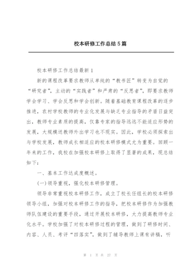 校本研修工作总结5篇.docx