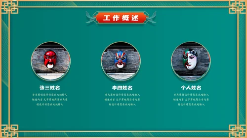 墨绿色新中式工作年终汇报通用PPT模板