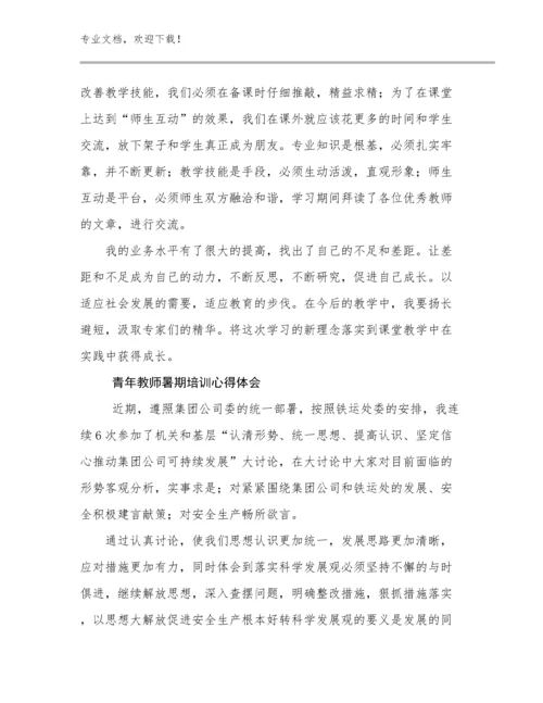 青年教师暑期培训心得体会范文19篇合辑.docx