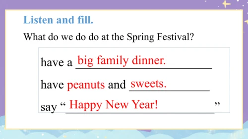 Module 10 Unit 1 We have a big family dinner. 课件(共
