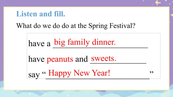 Module 10 Unit 1 We have a big family dinner. 课件(共