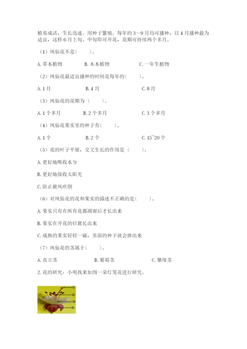 教科版科学四年级下册第一单元《植物的生长变化》测试卷（a卷）.docx