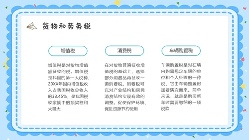 蓝色水彩卡通小学生税法宣传说课PPT宣传宣讲