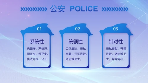 大气公安年终工作总结新年计划PPT动态模板