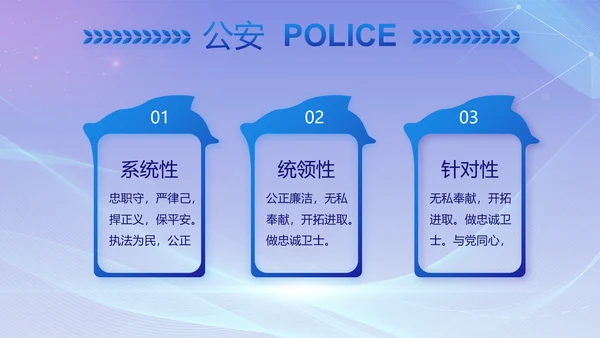 大气公安年终工作总结新年计划PPT动态模板