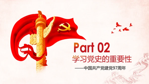 中国共产党建党97周年党史学习PPT模板