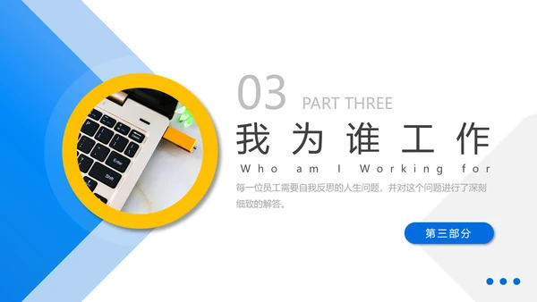 蓝色销售心态培训PPT模板
