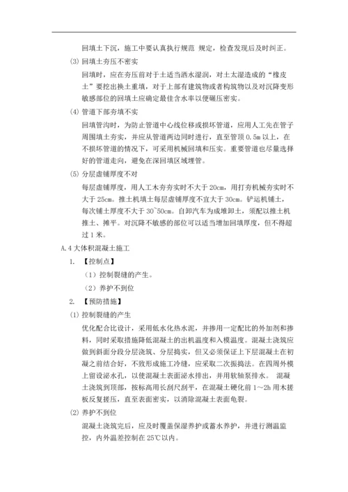 很详细的建筑质量控制点.docx