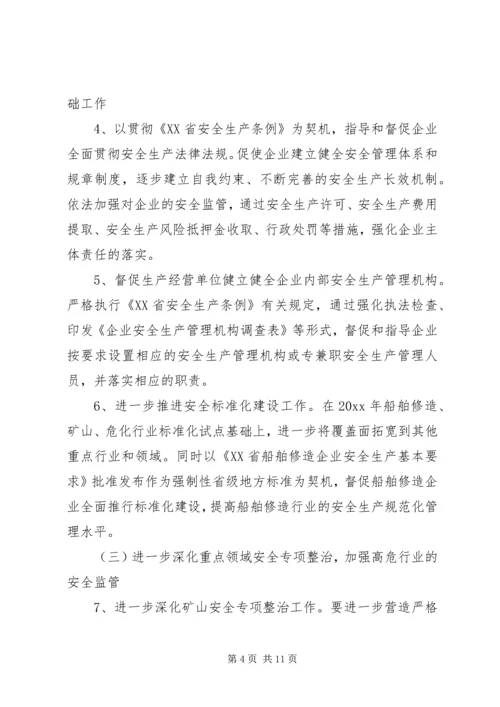 市安监局工作计划.docx
