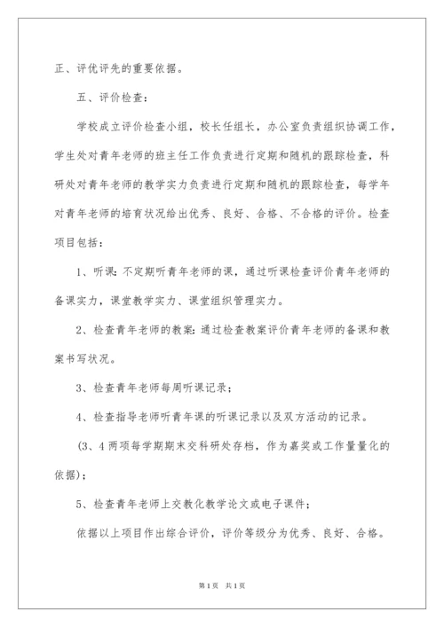 2022培养青年教师工作计划.docx