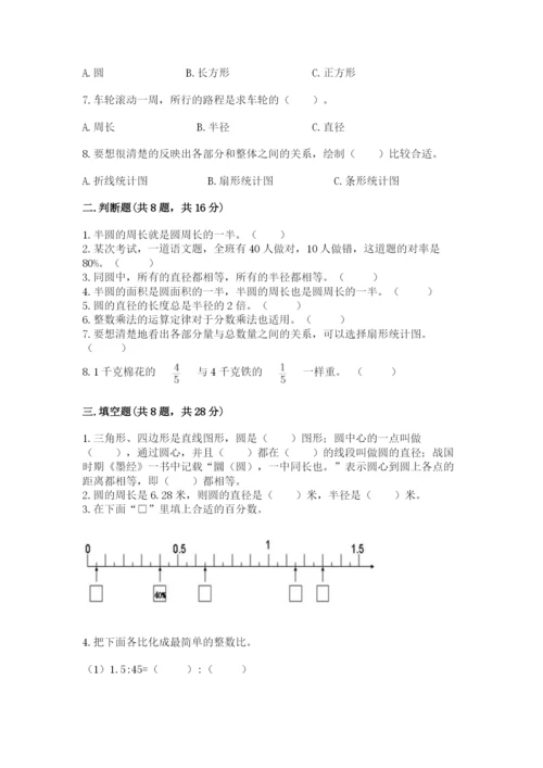 人教版数学六年级上册期末测试卷精品【突破训练】.docx