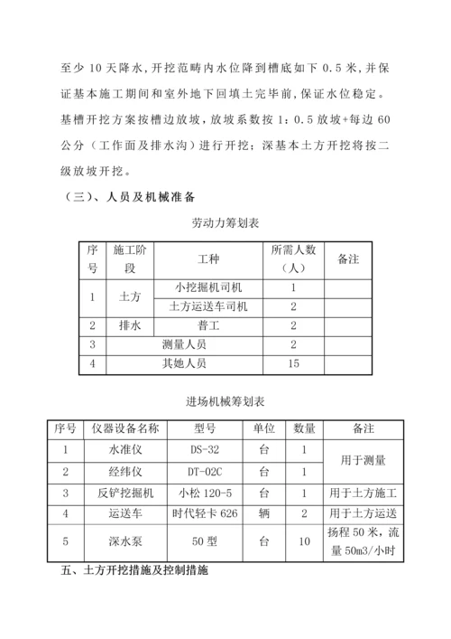 泵房土方开挖综合施工专题方案.docx