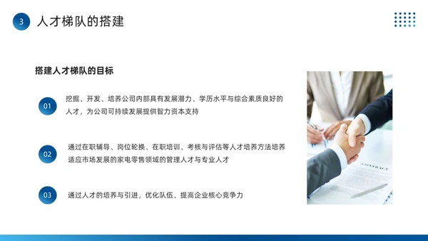 蓝色简约风全面人才培养计划PPT模板