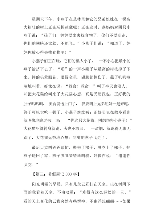 暑假周记300字.docx