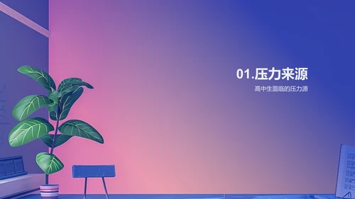 高中生压力应对PPT模板