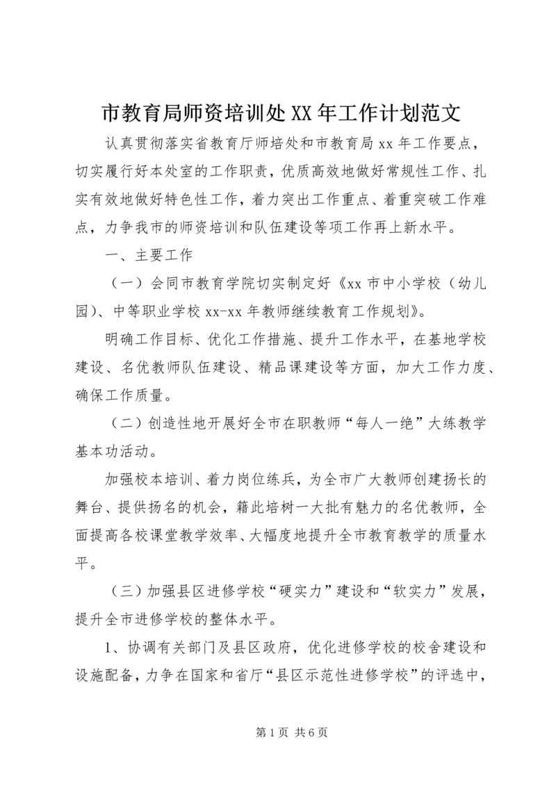 市教育局师资培训处XX年工作计划范文.docx