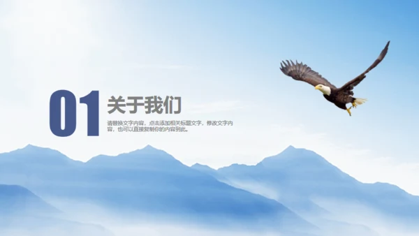鹰击长空壮志凌云公司宣传通用PPT模版
