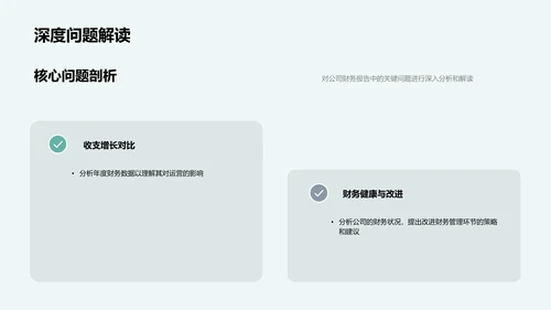 年度财务报告总结PPT模板