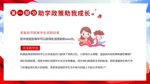 资助感恩教育主题班会PPT课件