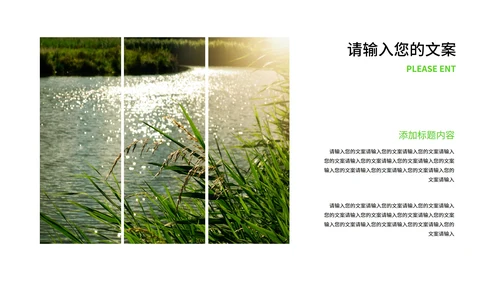绿色插画风防溺水教育PPT模板