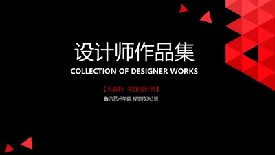 大气的设计师作品集通用PPT模板