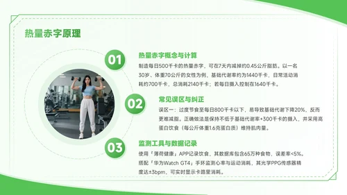 绿色商务风全民健身一起燃烧卡路里