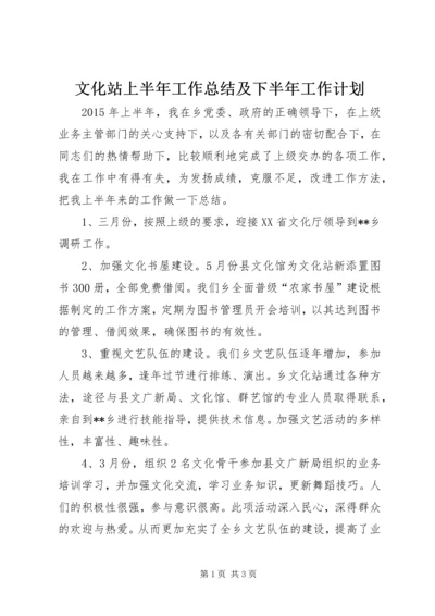 文化站上半年工作总结及下半年工作计划.docx