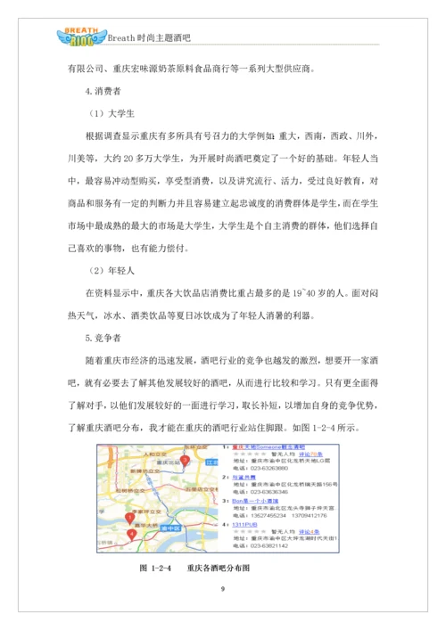 深呼吸时尚酒吧自主项目创业项目策划书.docx