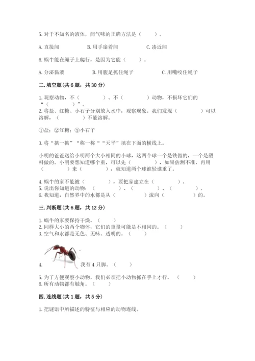 教科版一年级下册科学期末测试卷附答案（培优a卷）.docx