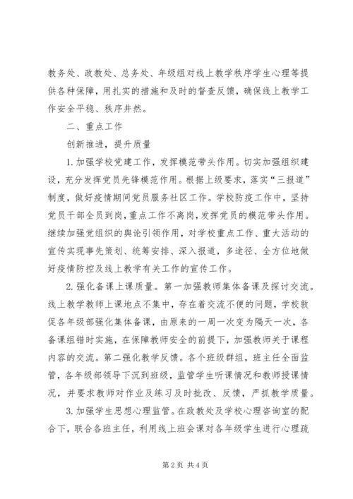 学校线上教学工作汇报材料.docx