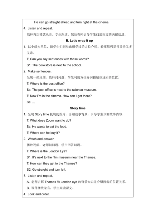 Unit 1 How can I get there？ Part B-Let's check & L