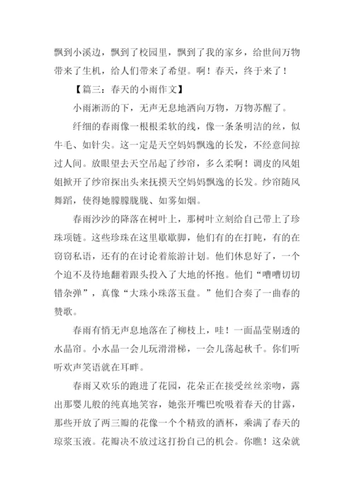 春天的小雨作文500字.docx