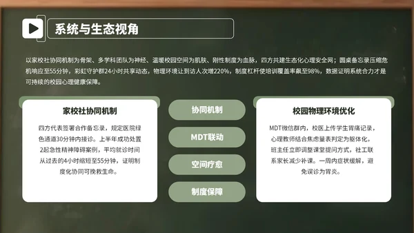 绿色卡通学生心理辅导教育会PPT