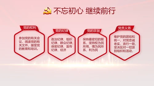 红色年终党支部述职报告学习教育PPT