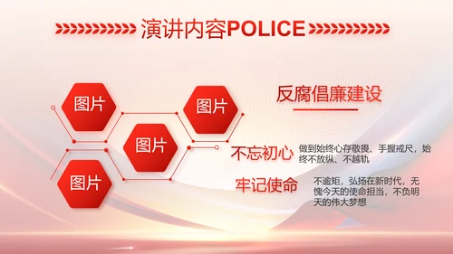 红色大气公安警察工作总结汇报PPT
